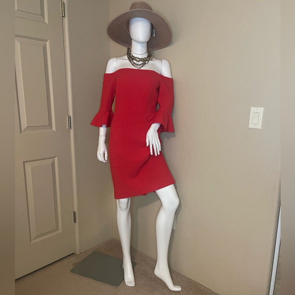 Black Halo Off the Shoulder Dress - 8